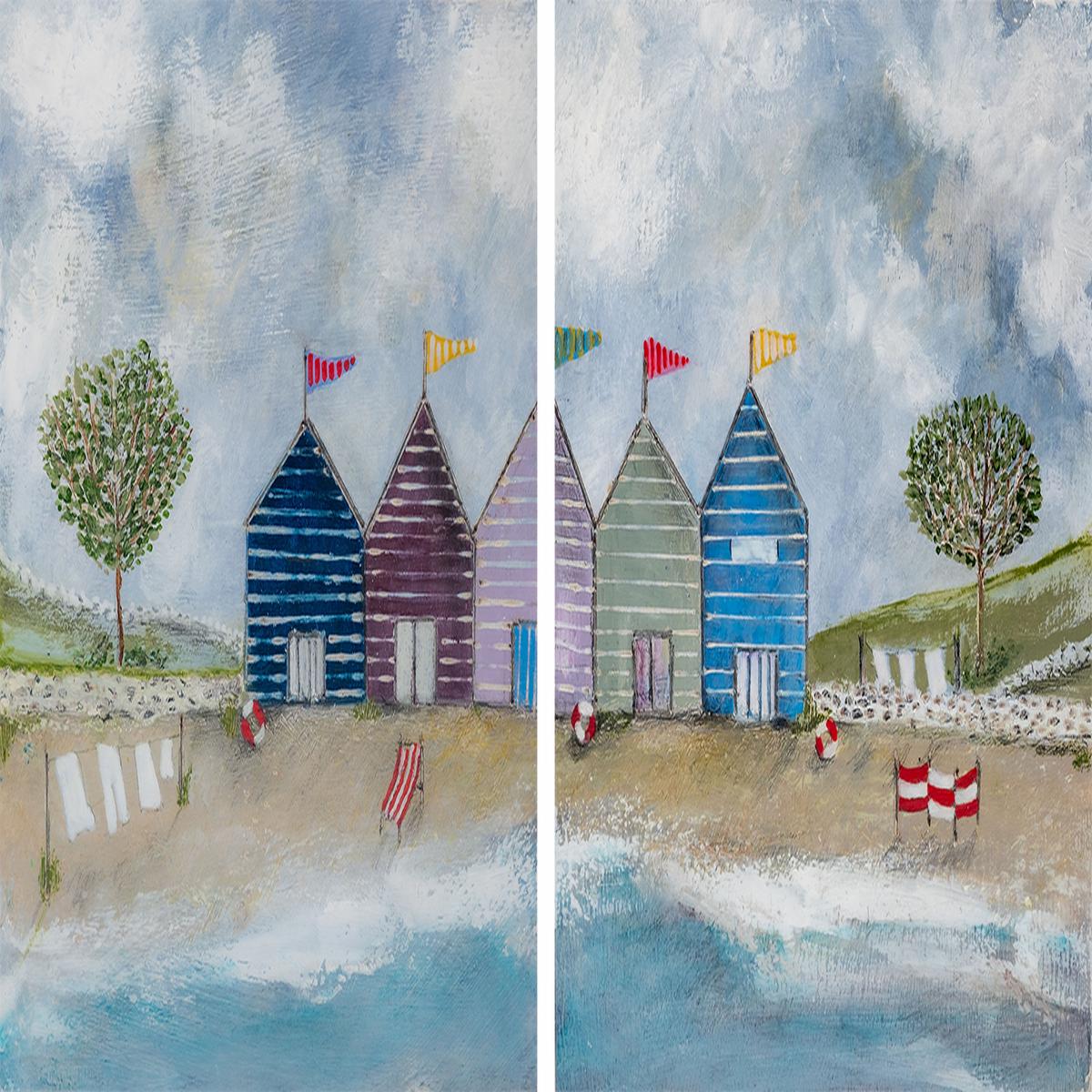 A Long Beach Day, Style A & B, Set Of 2