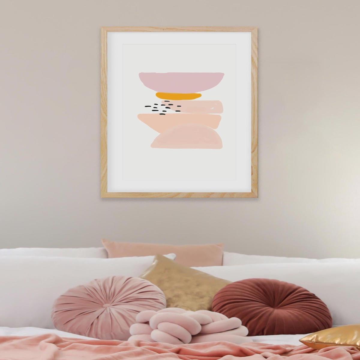 Abstract Pastel Shapes 2 Art Print