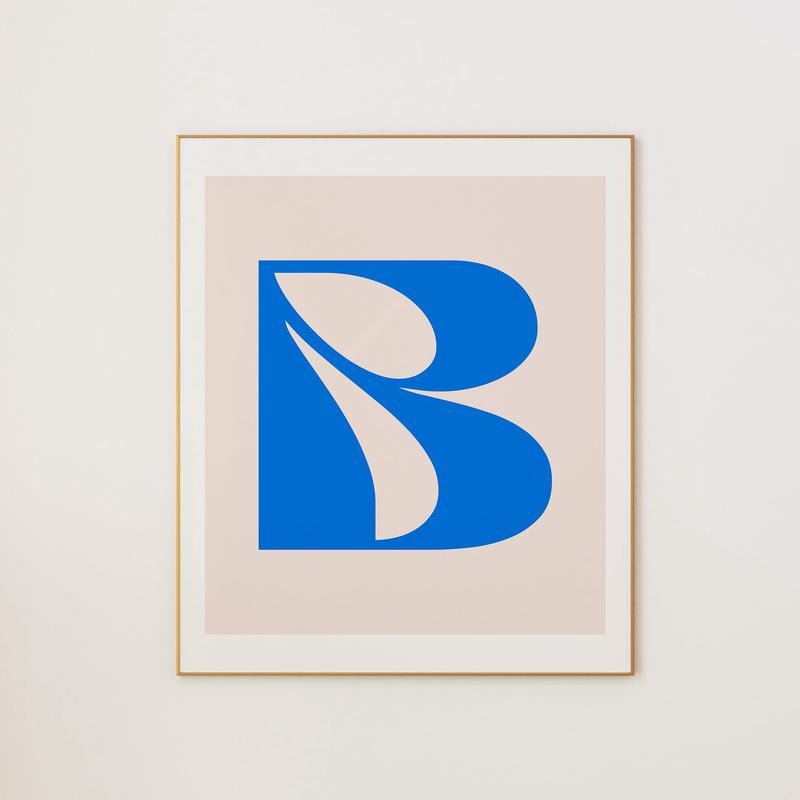 B LETTER PASTEL