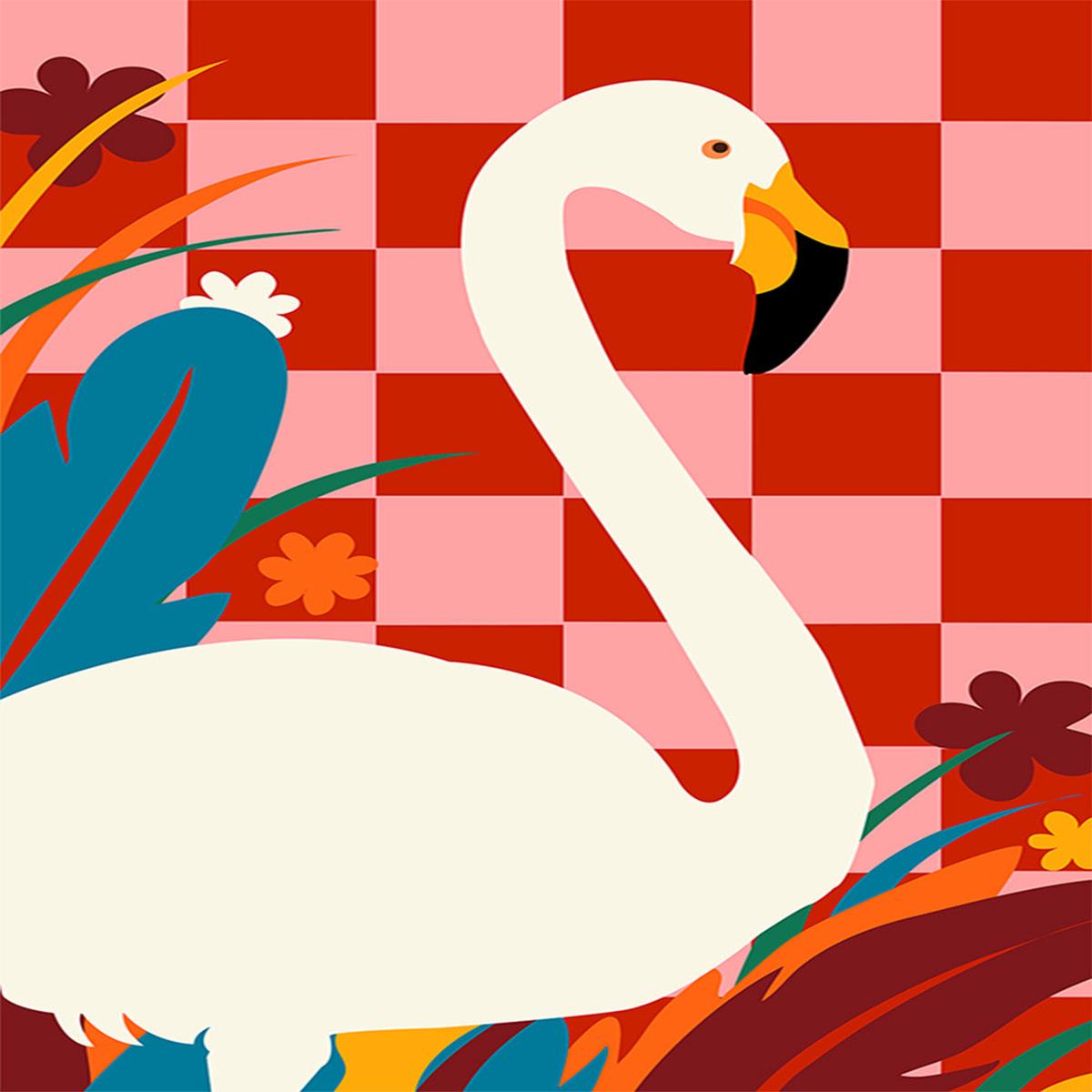 Checkers a the Great Egret