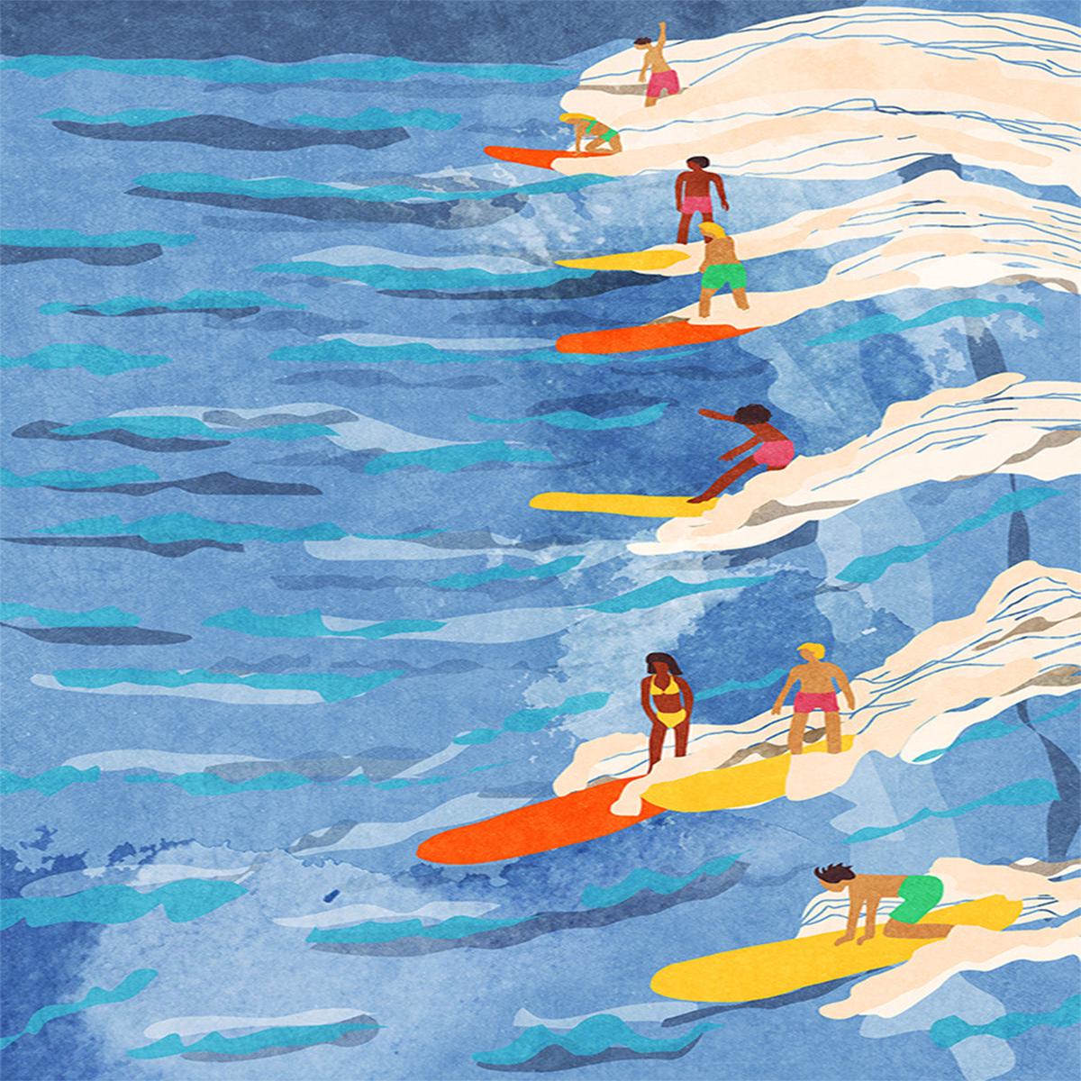 chilled surfing