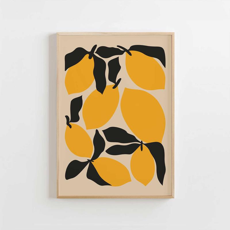 Citrus Pop – Bold Lemon Fruit Art Print