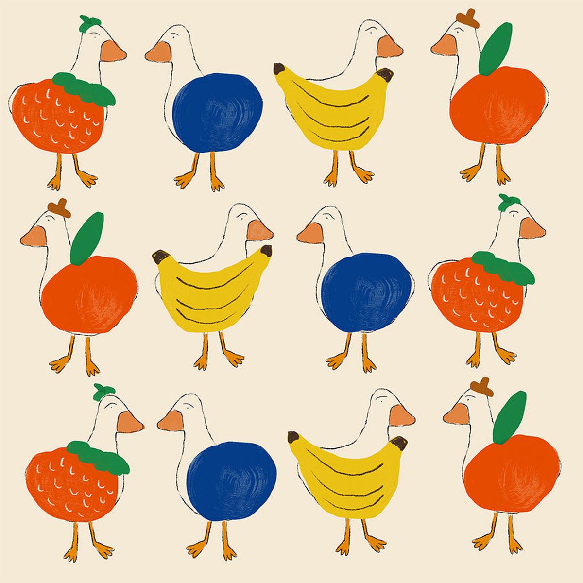 Ducks and Fruits Patterns