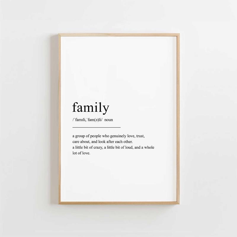 Family Definition Print