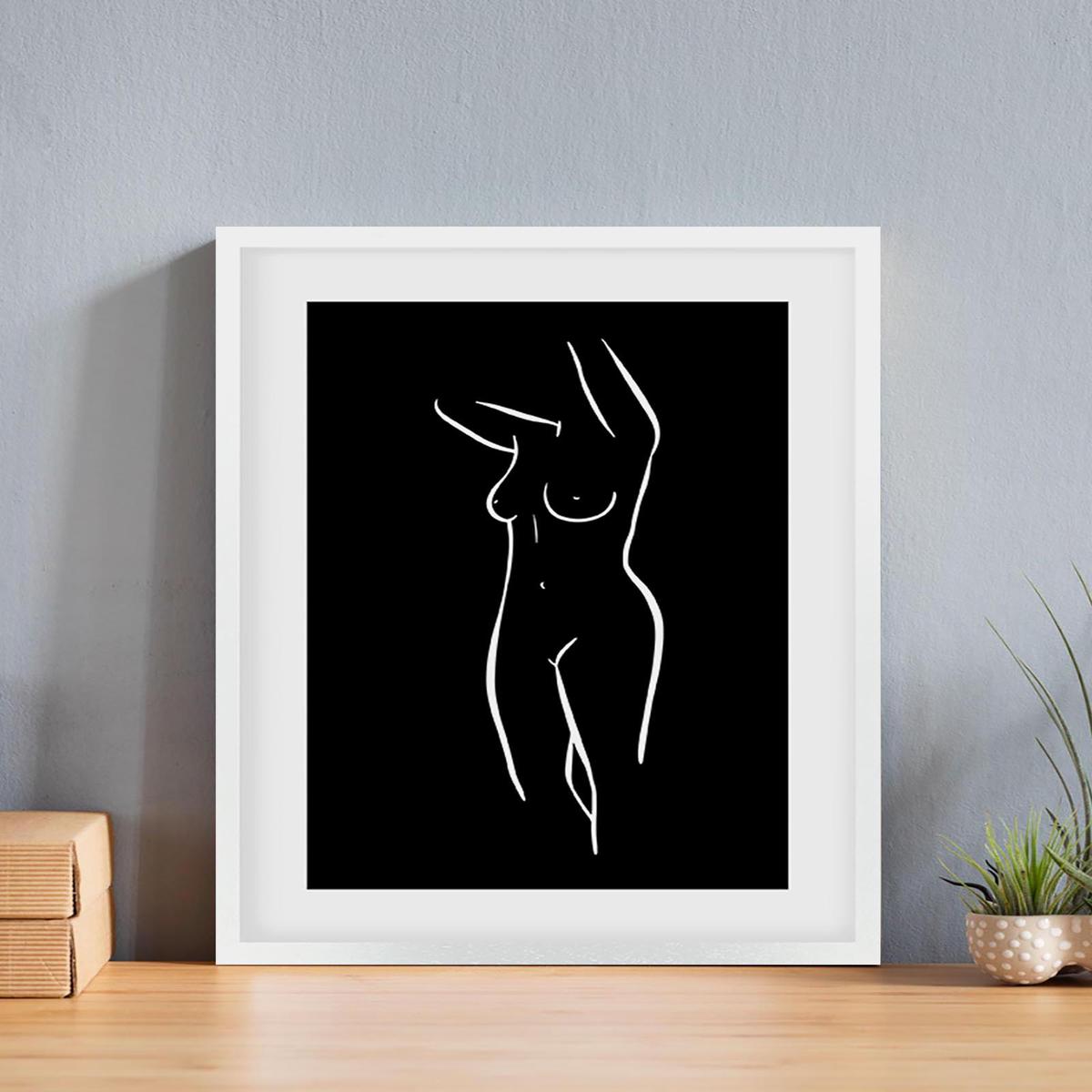 Female Figure Line Art Print