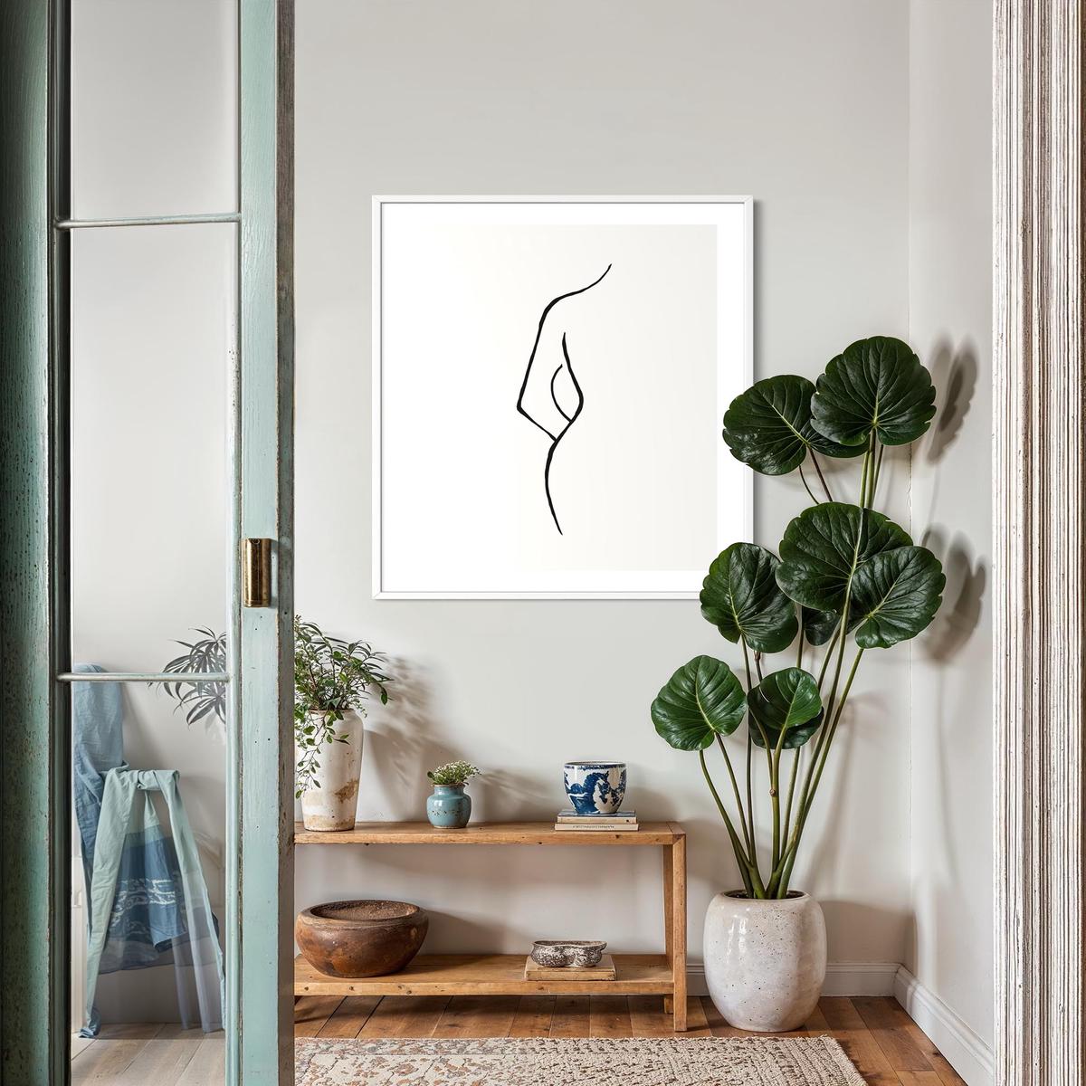 Nude Back Line Art Print