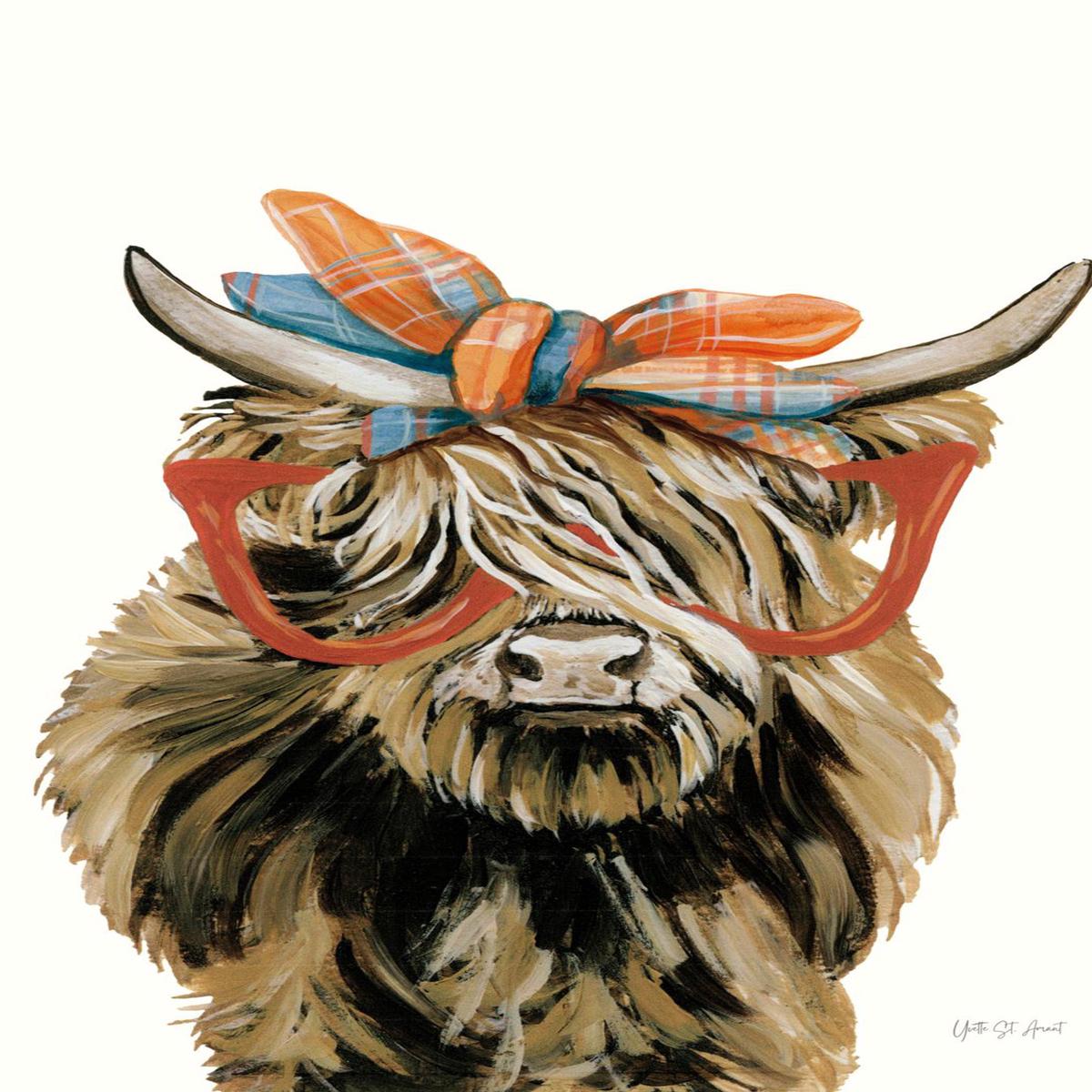 Preppy Fall Highland Cow