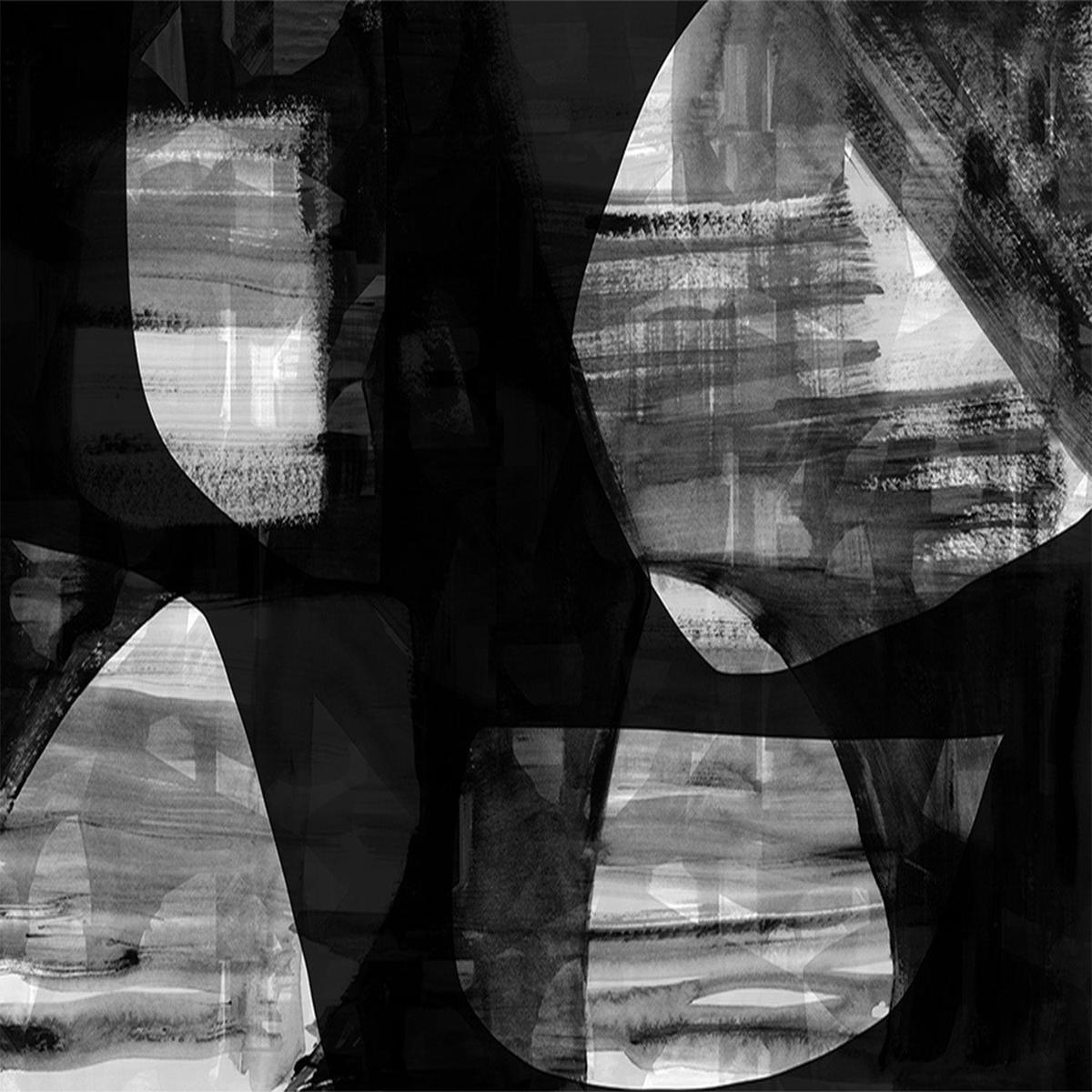 Abstract Black Night Shapes, Style D
