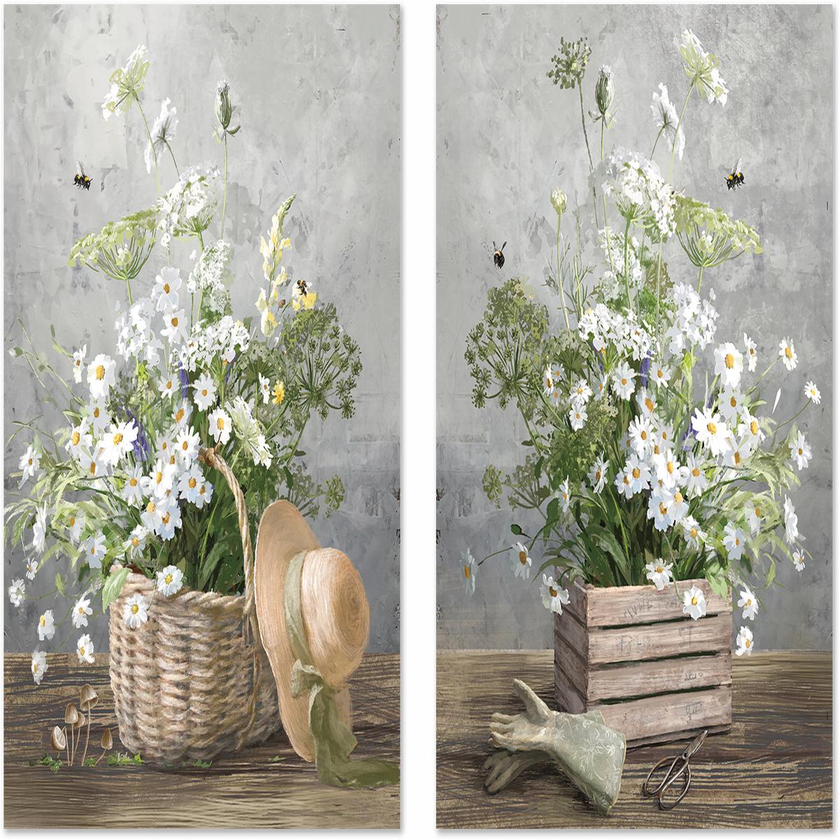 Cottage Gardening, Style A & Style B, Set Of 2