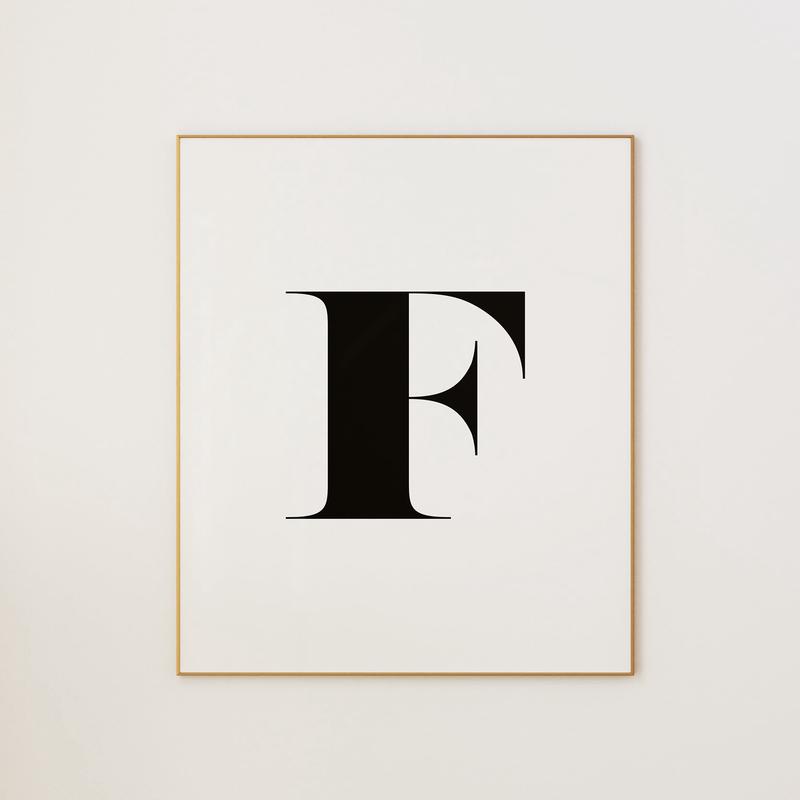 F LETTER B&W