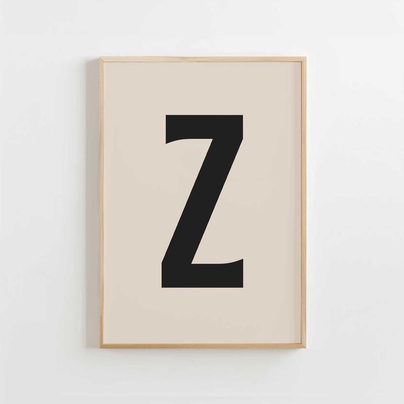 Modern Monogram Art Print – Z