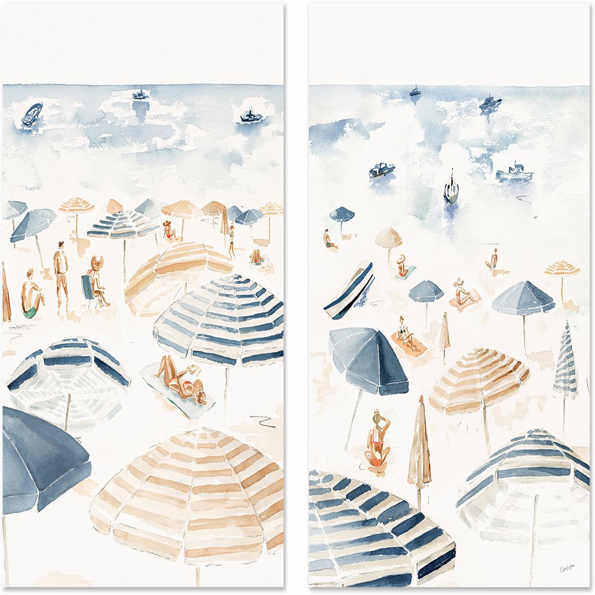 Oceanside On Weekend, Set Of 2