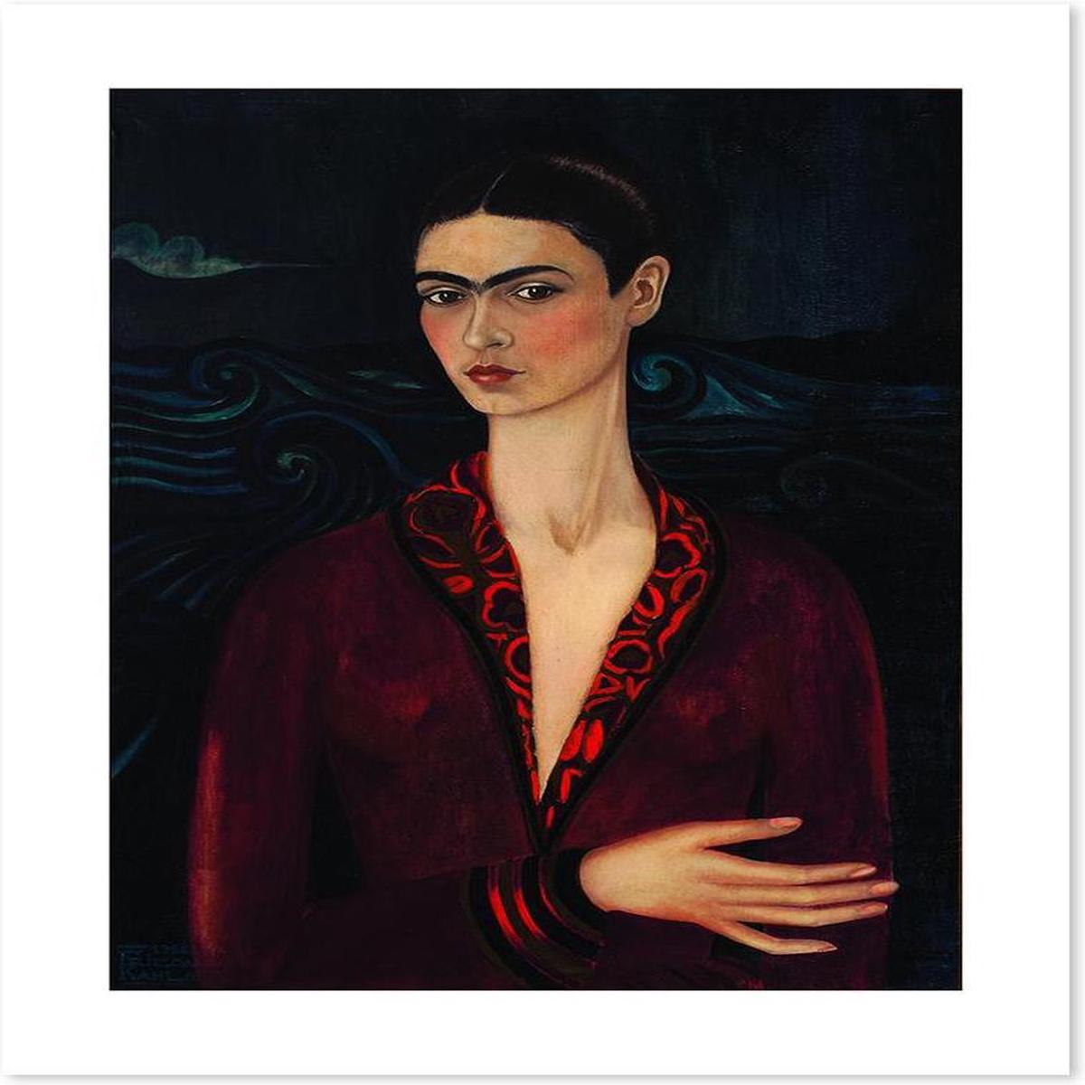 Self Portrait In A Velvet Dress, By Frida Kahlo