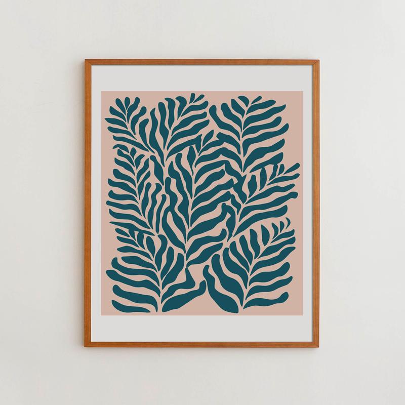 Blue Green Plants Print