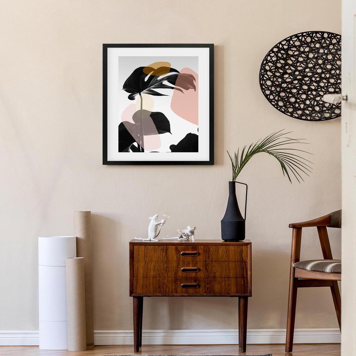 Contemporary Monstera Leaf Art Print