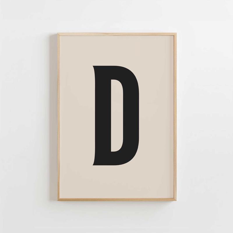 Modern Monogram Art Print – D