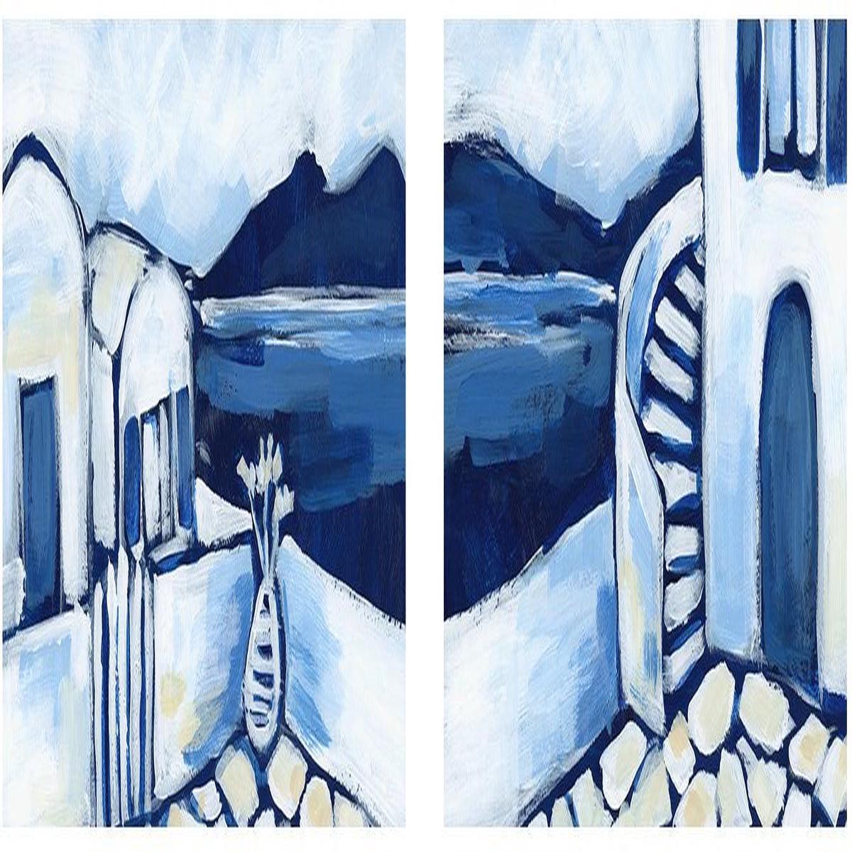 Santorini Views , Style A & B, Set Of 2