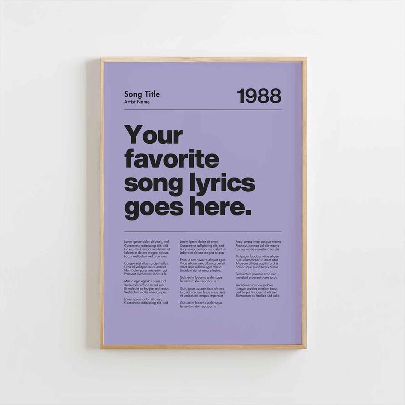 CUSTOM SONG LAVANDER