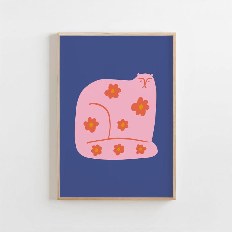 Floral Night Cat