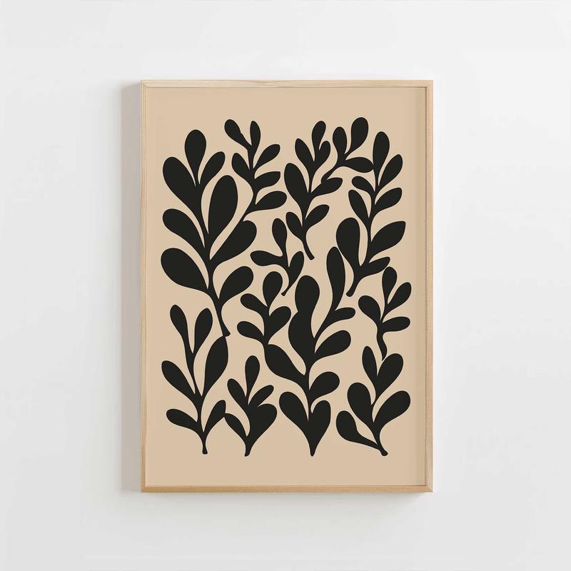 Garden Rhythm – Minimal Leaf Cluster Print