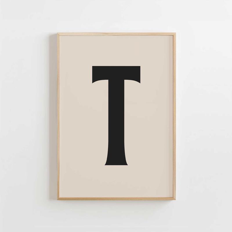 Modern Monogram Art Print – T