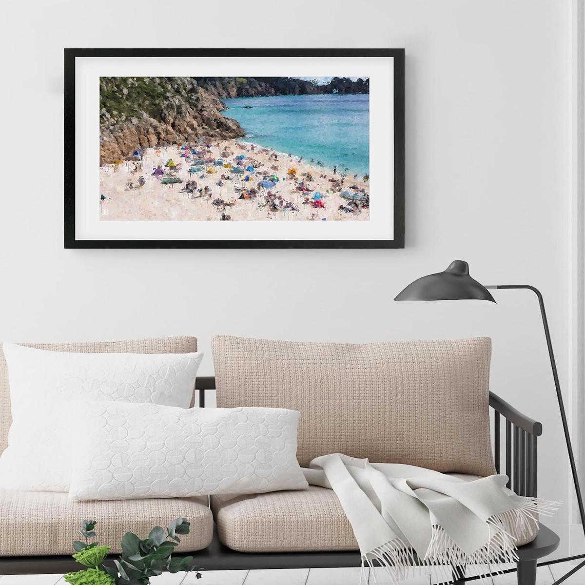 Sandy Beach Impressionist Art Print