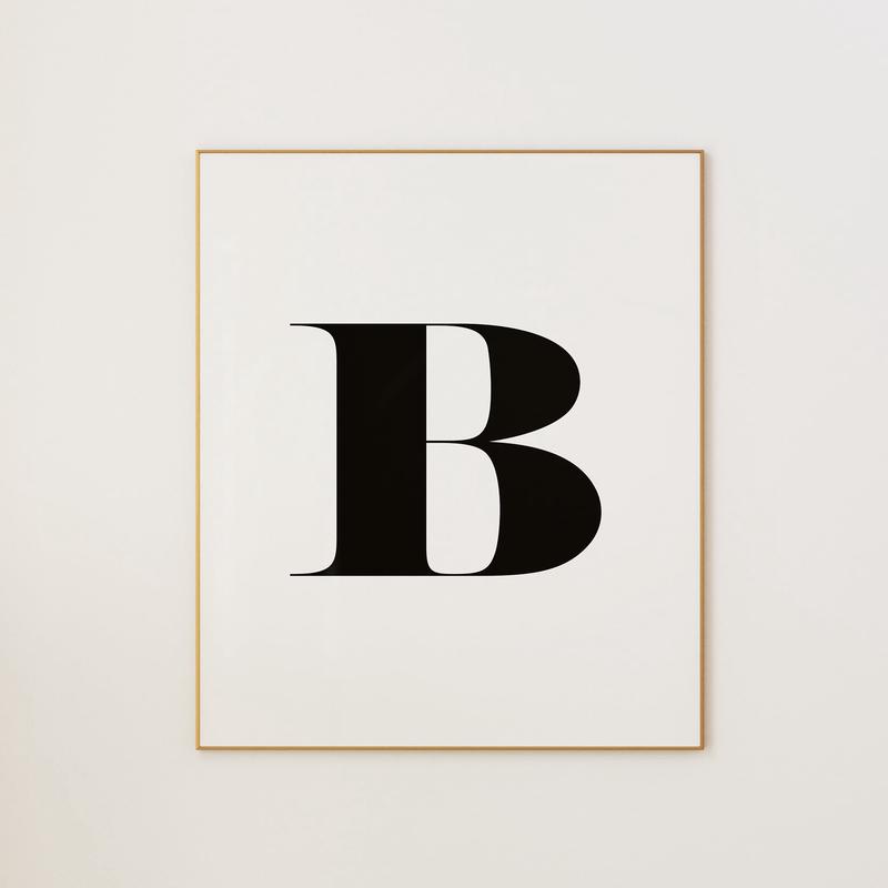 B LETTER B&W
