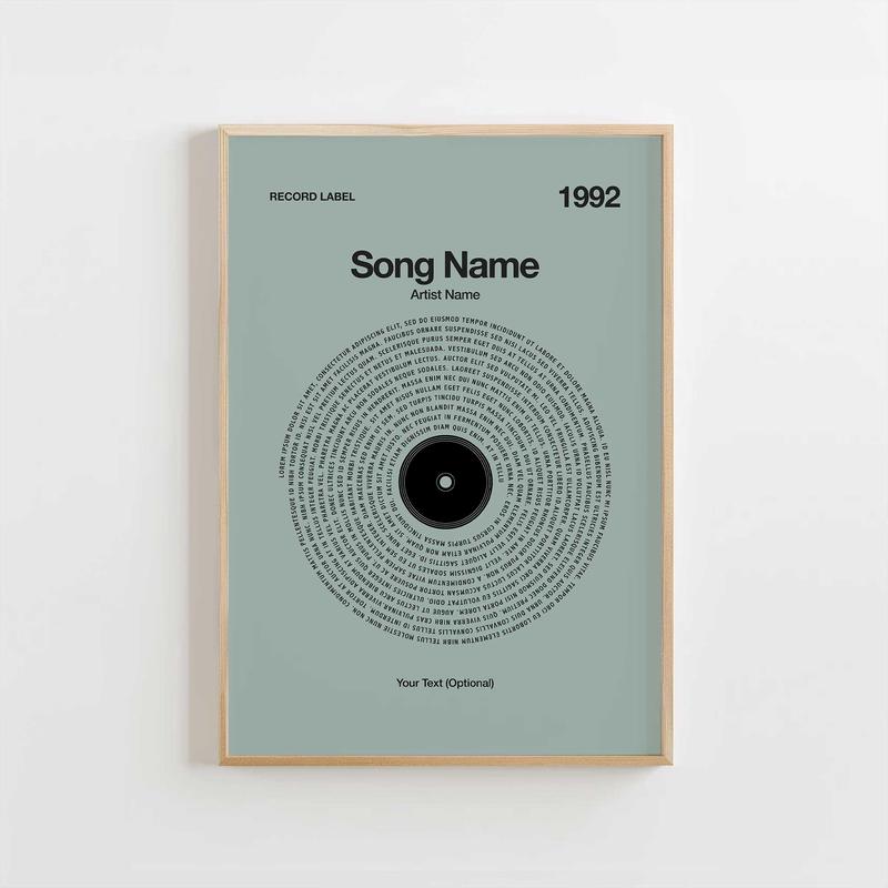 Custom Vinyl Lyrics Print  Sage