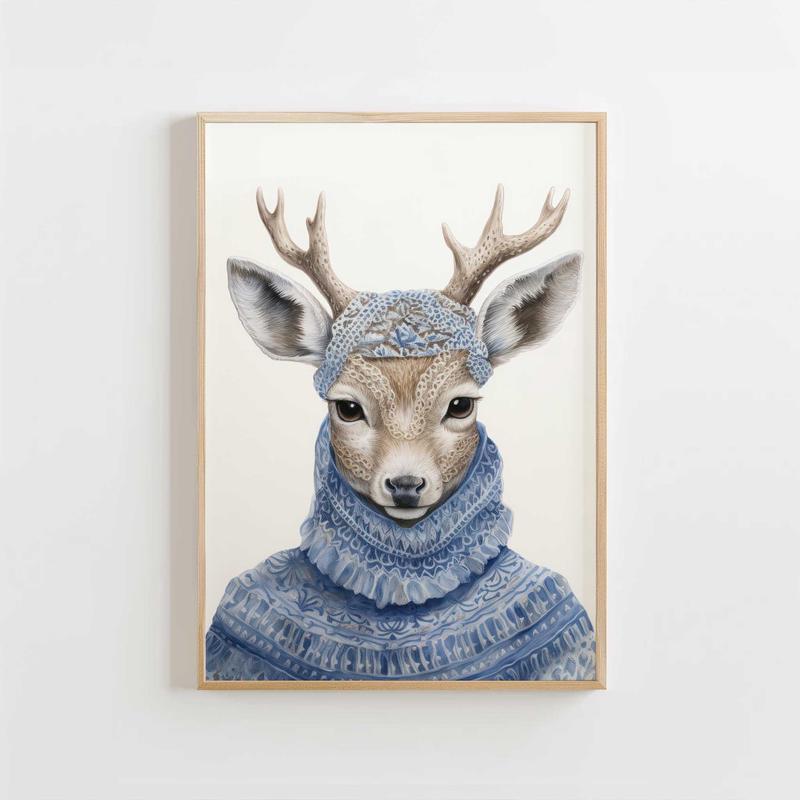Deer in Blue Sweater