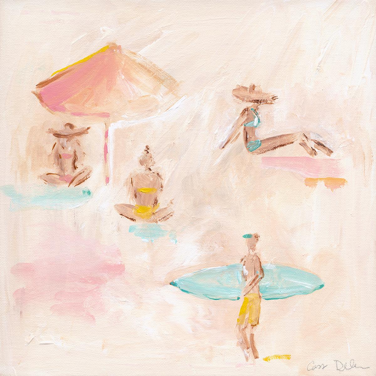 Beach Scene With Umbrella