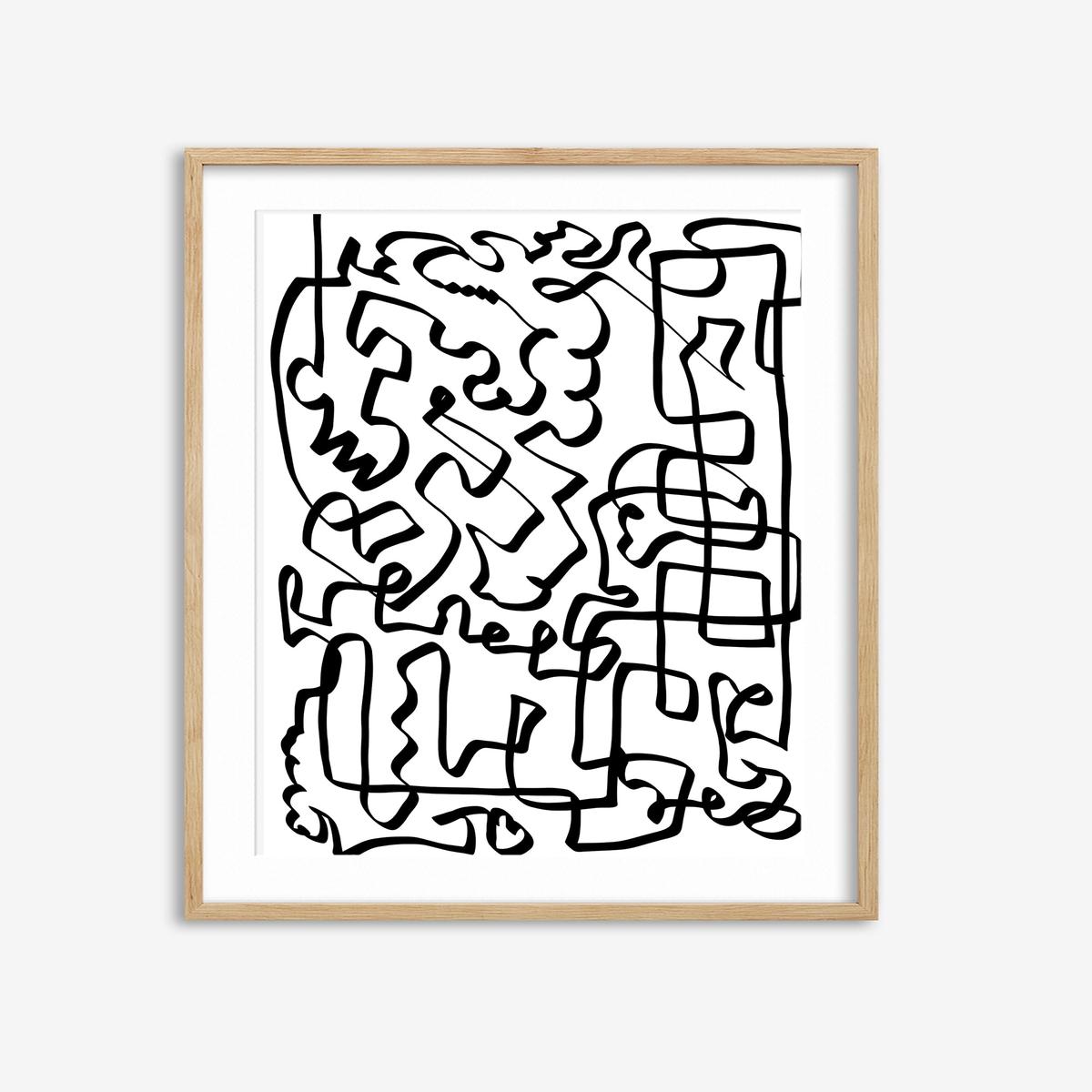 Lines Of The Maze Abstract Art Print