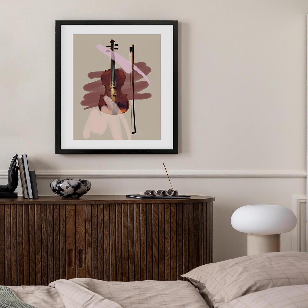 Pink Violin Contemporary Art Print