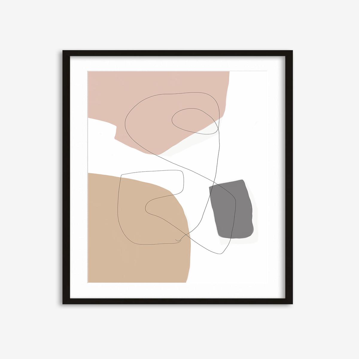 Scandi Shapes With Lines 2 Art Print