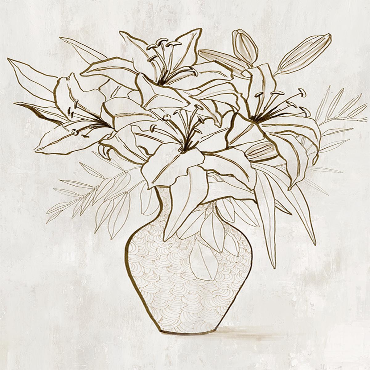 Vase of Stargazers