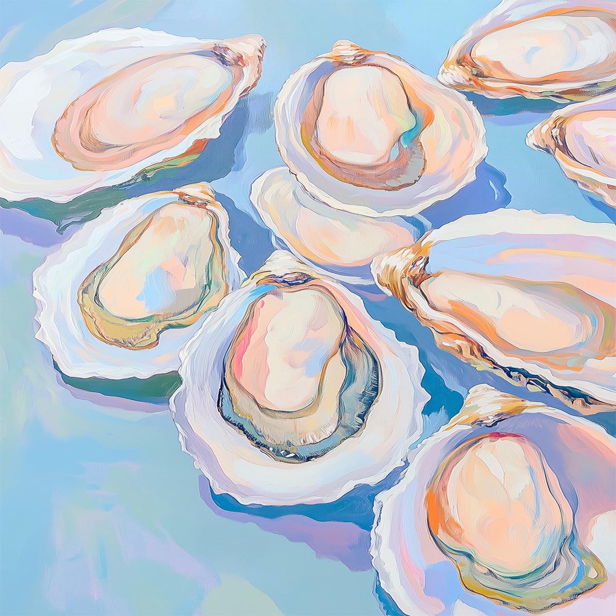 Colorful Oysters Prints