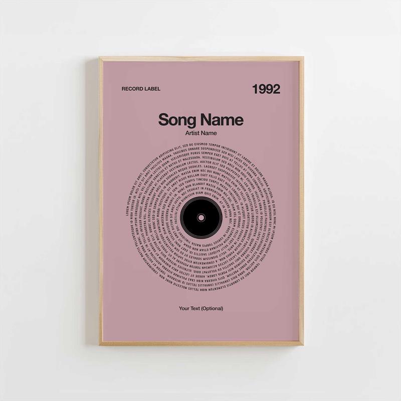 Custom Vinyl Lyrics Print  Rosewood