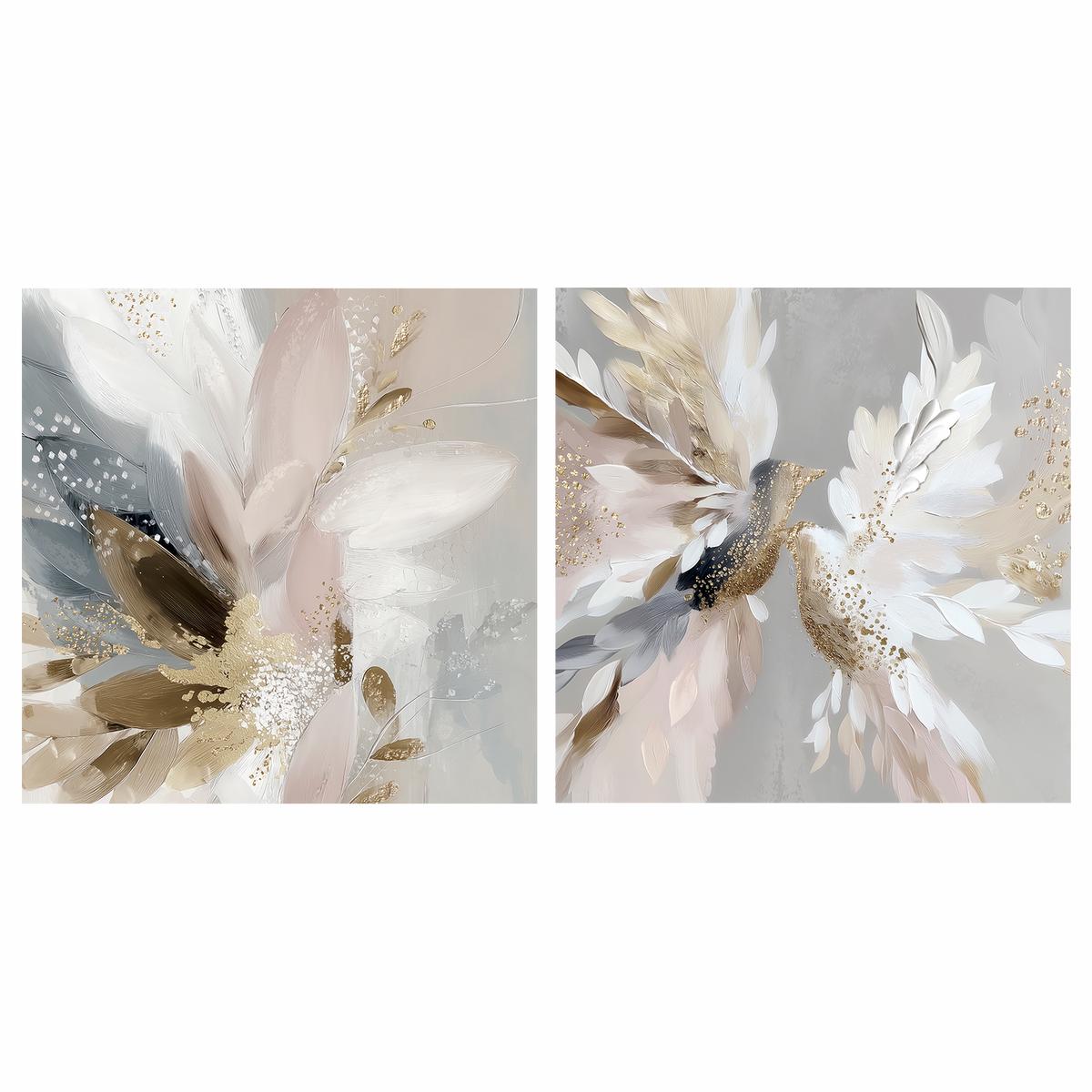 Doves in Bloom, Style A & B, Set Of 2