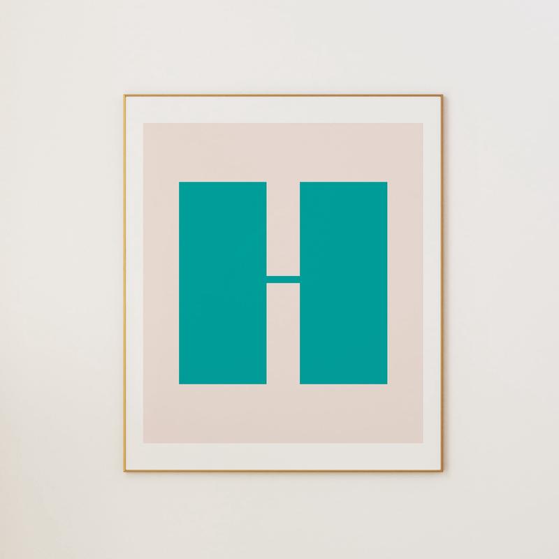 H LETTER PASTEL