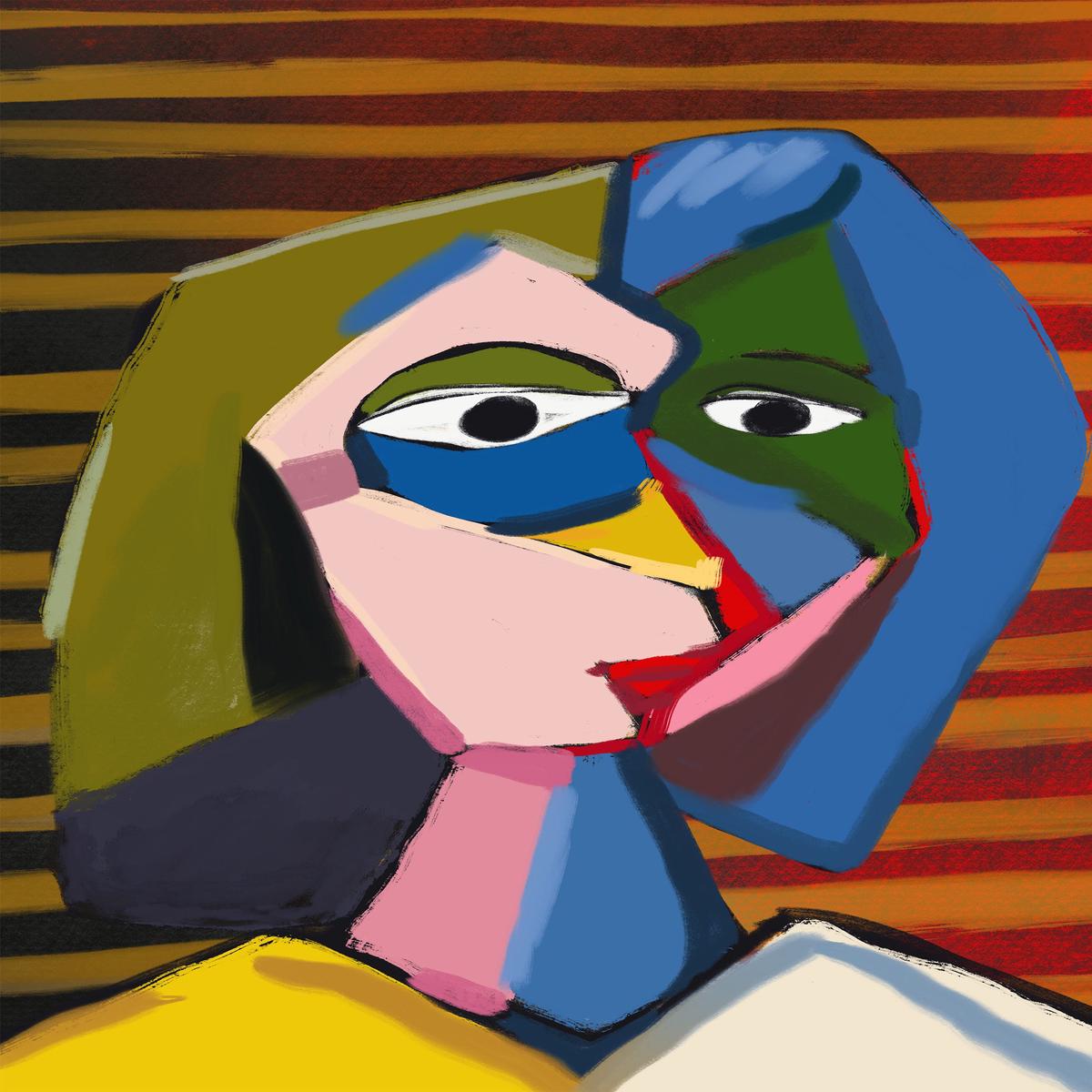 Potrait inspired by picasso