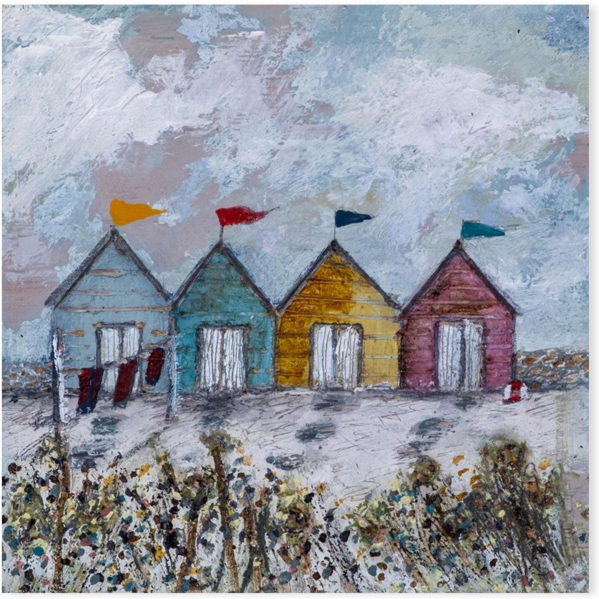 Three Red Beach Towels