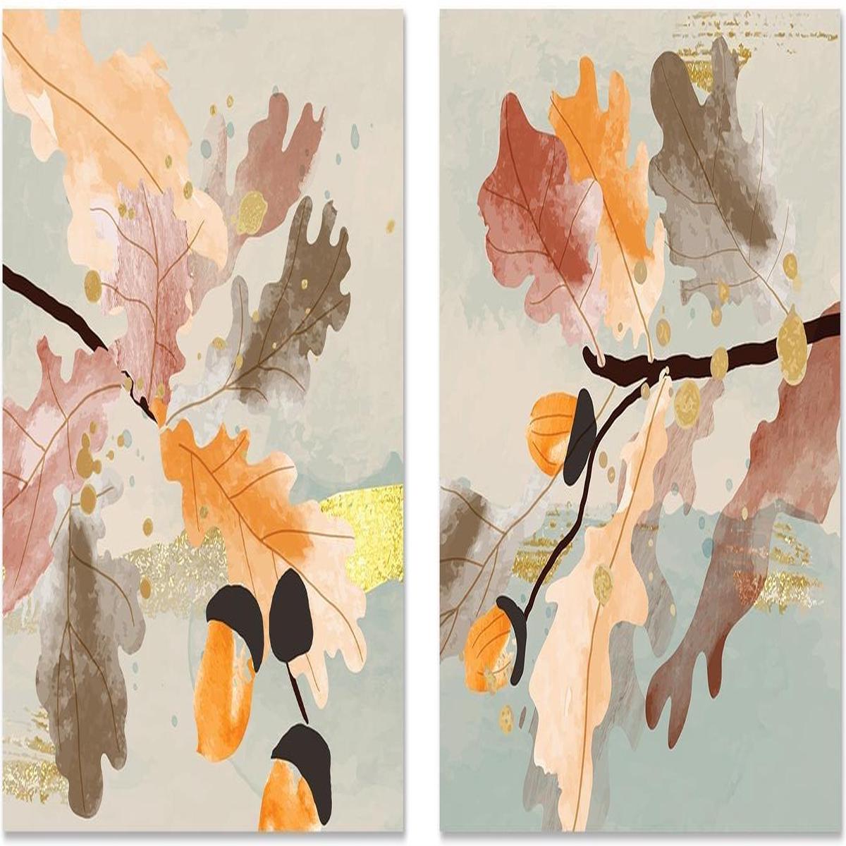 Autumn Tree, Style A & B, Set Of 2