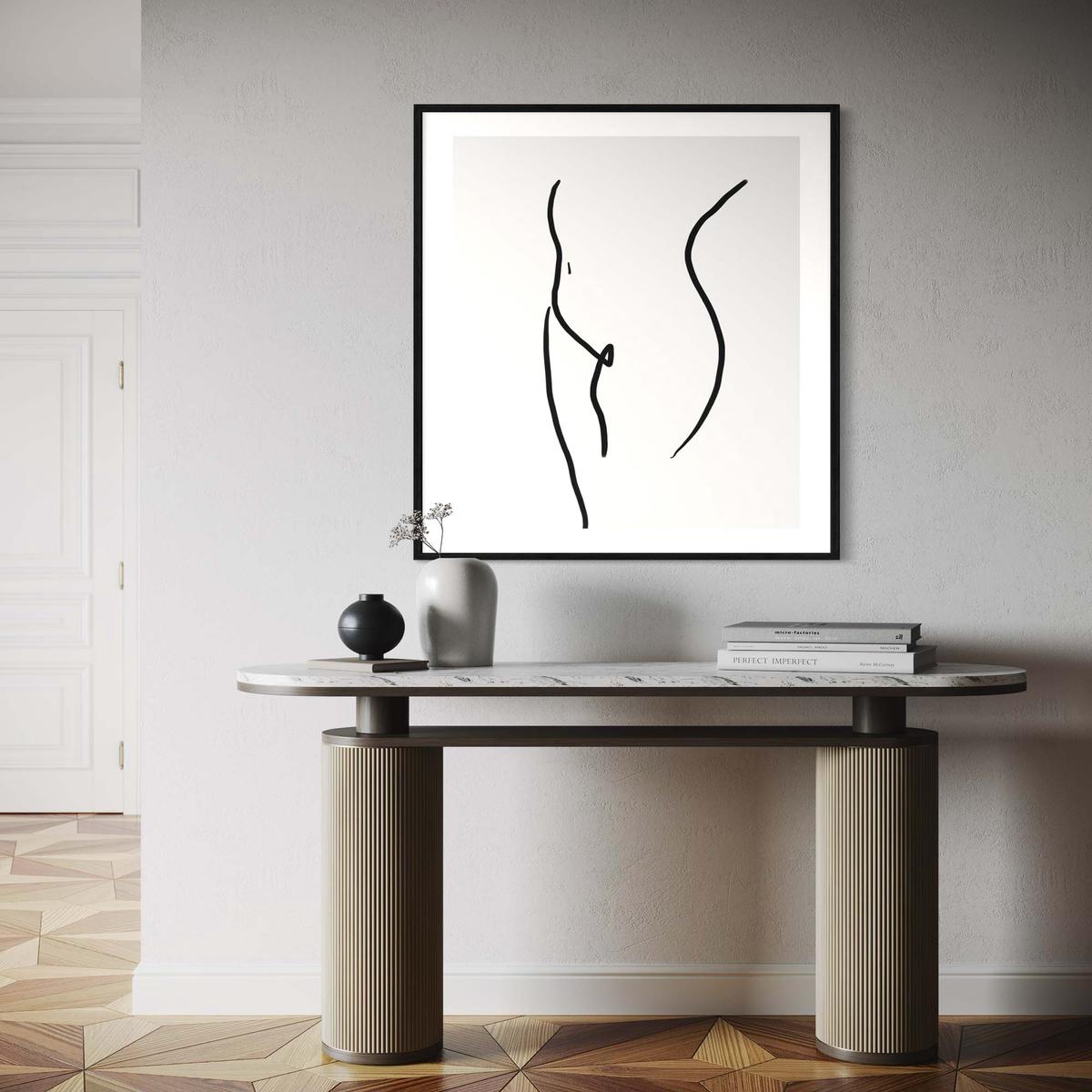 Body Line Drawing Art Print