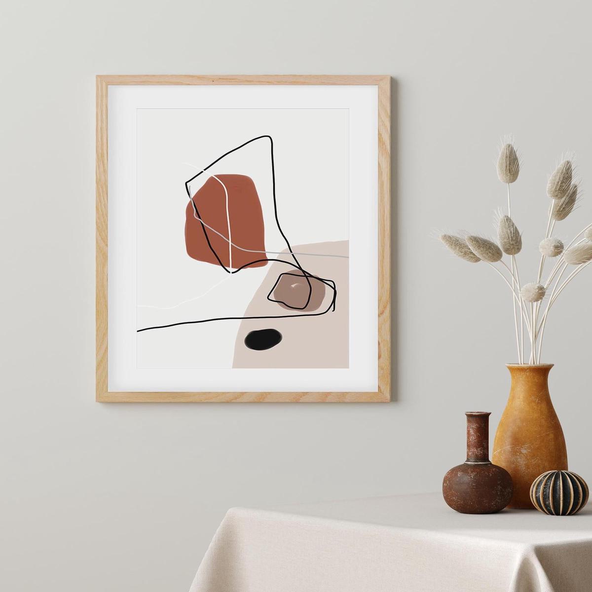Burnt Orange Shapes Art Print