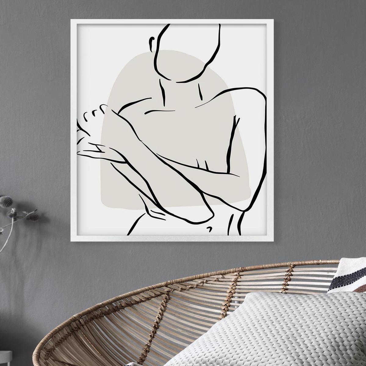 Front Female Figure Line Art Print