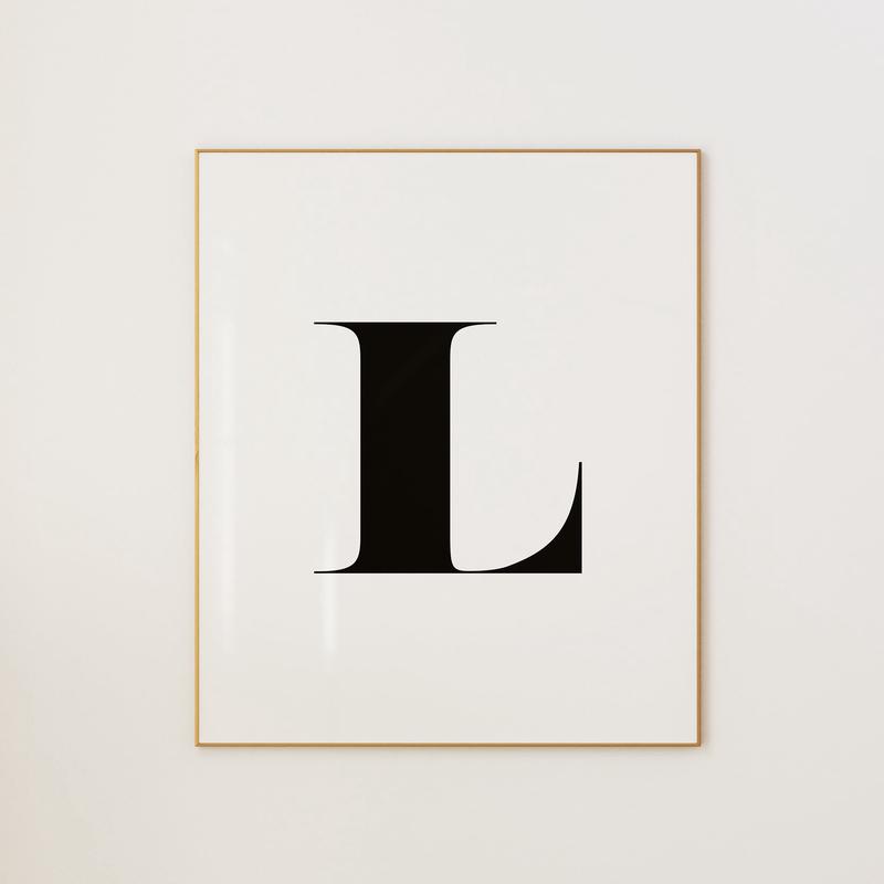 L LETTER B&W