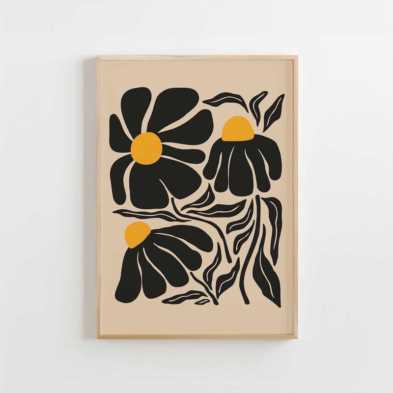 Petal Parade – Playful Wildflower Silhouette Print