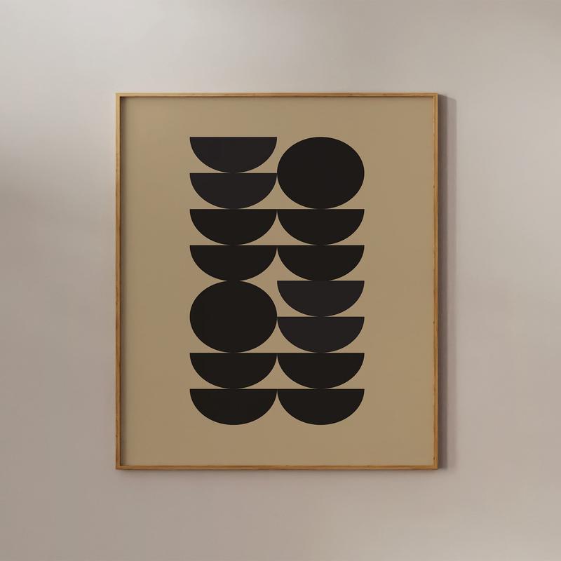 Semicircle Shapes Print