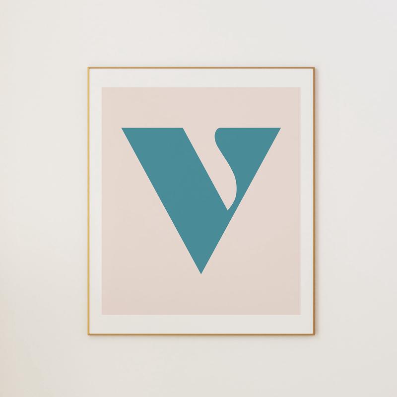 V LETTER PASTEL