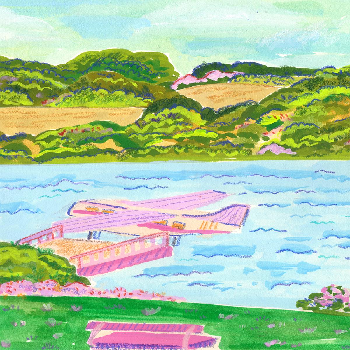 Amphibi Plane In The Lake