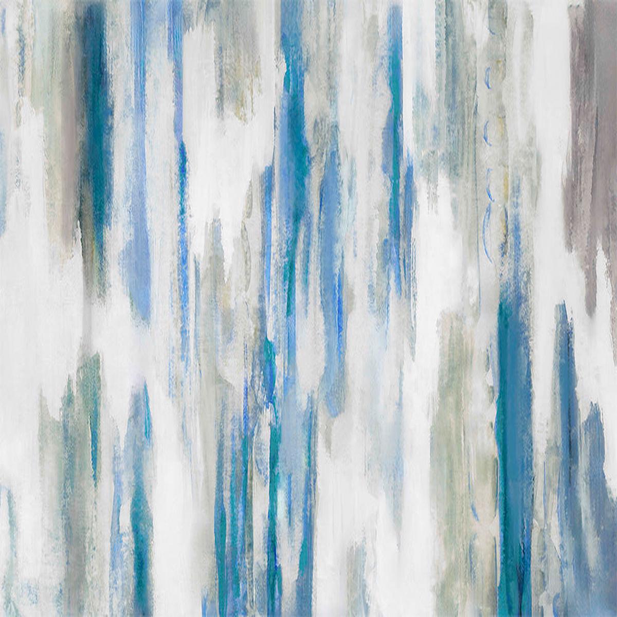 Blue Cascade in Misty White